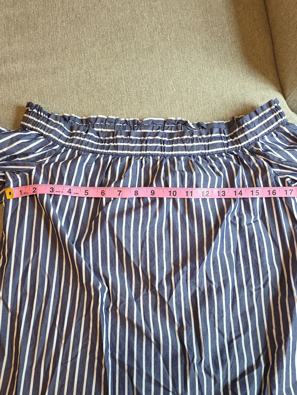 J. Crew Blue Stripped Blouse 4